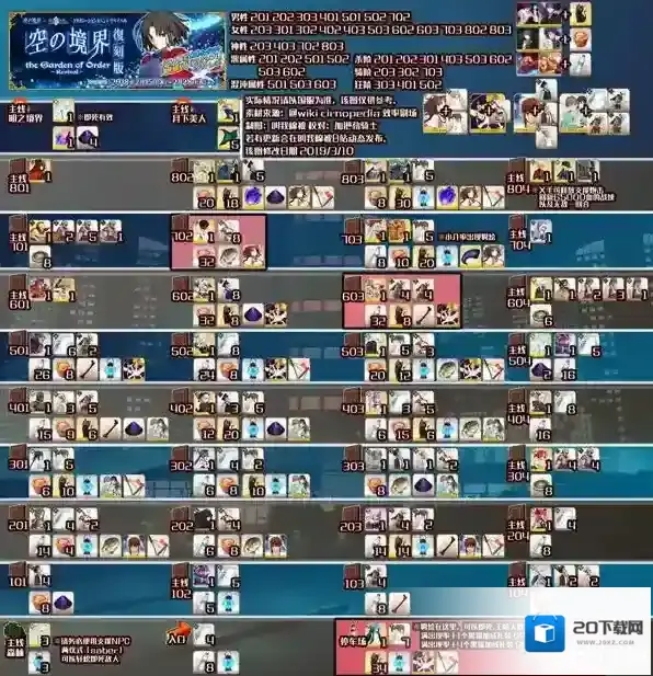 FGO空之境界复刻掉落攻略 副本配置掉落表