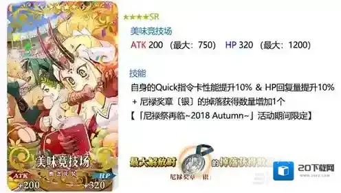 FGO美味竞技场礼装怎么样 美味竞技场属性图鉴介绍