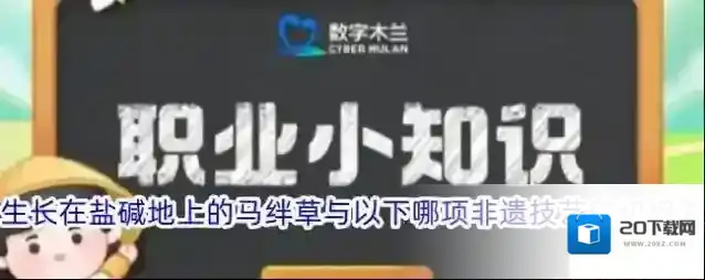生长在盐碱地上的马绊草与以下哪项非遗技艺密切相关